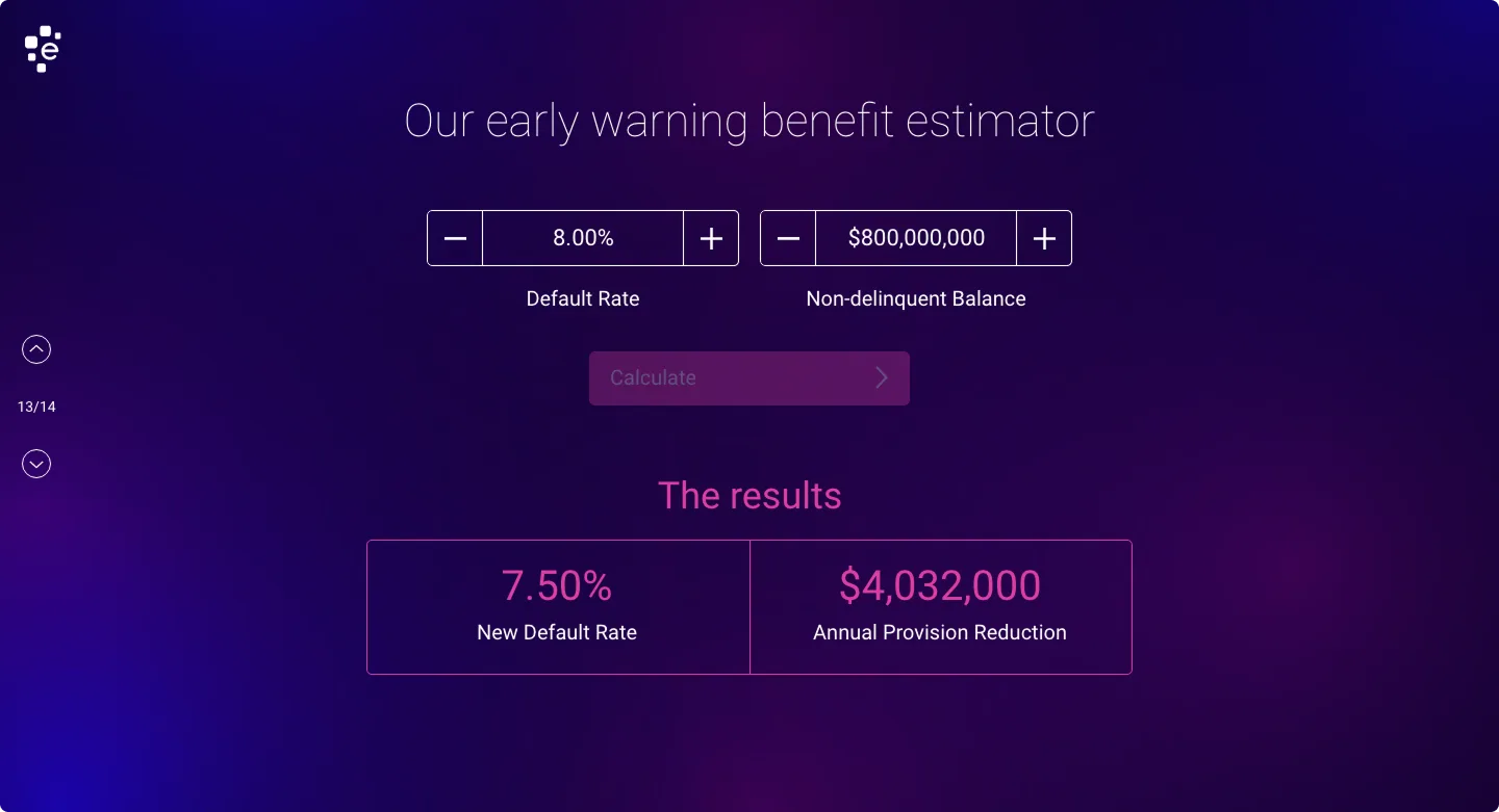 Early warning benefit estimator - results state