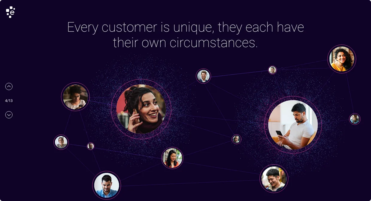Every customer is unique - Experian customer journey screen