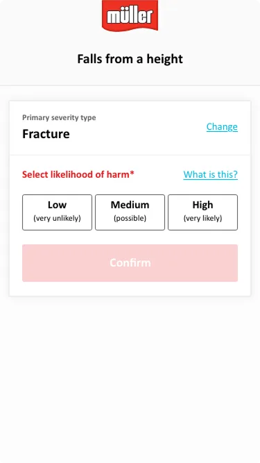 Identify hazards screen