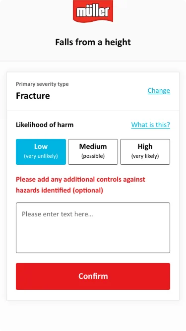 Welcome to the Dynamic Risk Assessment tool screen